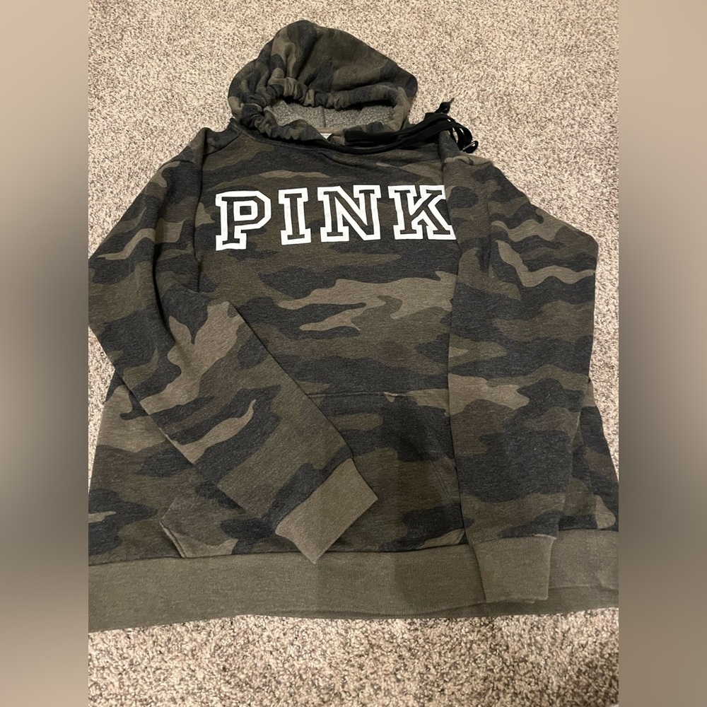 Victoria's Secret Camouflage Hoodie - Black and Brown